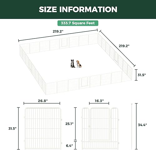 Miniatura 158 de FXW Rollick - Corralito para perros para patio, campamento con casa rodante, patentado, 50 pulgadas, 8 paneles