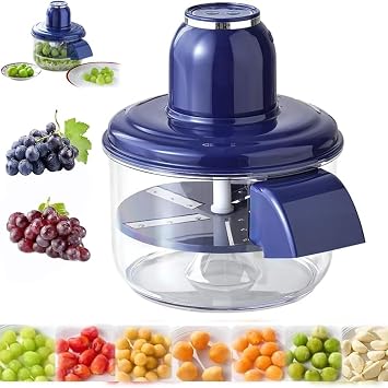 Automatic Grape Peeler Machine, Electric Garlic and Cherry Tomato Peeler, Cordless Fruit Skin Remover for Small Produce, Easy Peeling Kitchen Tool Blue, 1PC