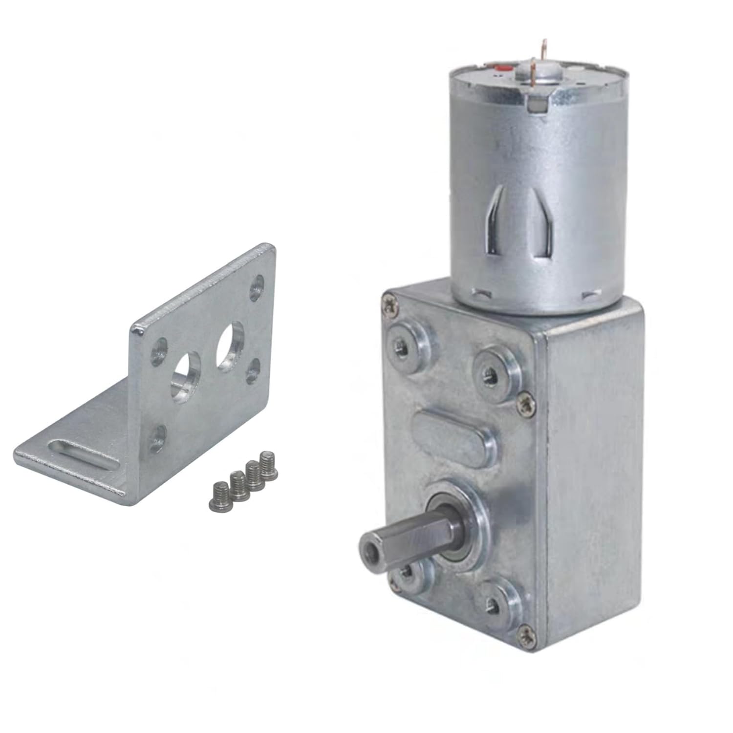 DC 12V High Torque Turbo Worm Electric Geared Motor Reduction Speed Reversible JGY-370 (12V 66RPM)