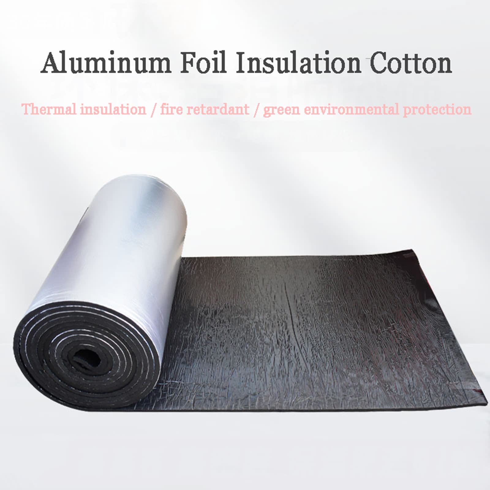 Pannello Riflettente Termosifoni,Stuoia Cotone Isolante Autoadesivo,Per Auto Rotolo Di Lamina Autoadesiva Insonorizzata , Per Capannoni Sottotetto Camere Mansardate Camper,10mm（thk）,1*2M(2m²)