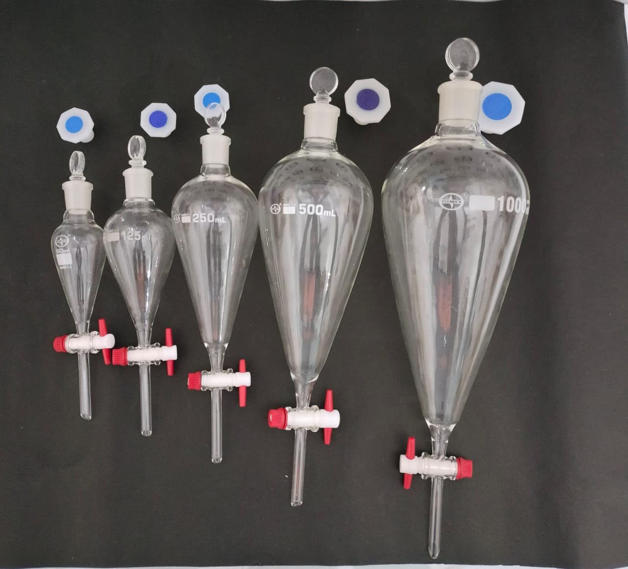 ISKO® Borosilicate Glass | Separating Funnel | 500ml | PTFE Full Tefflon| 2 Pcs