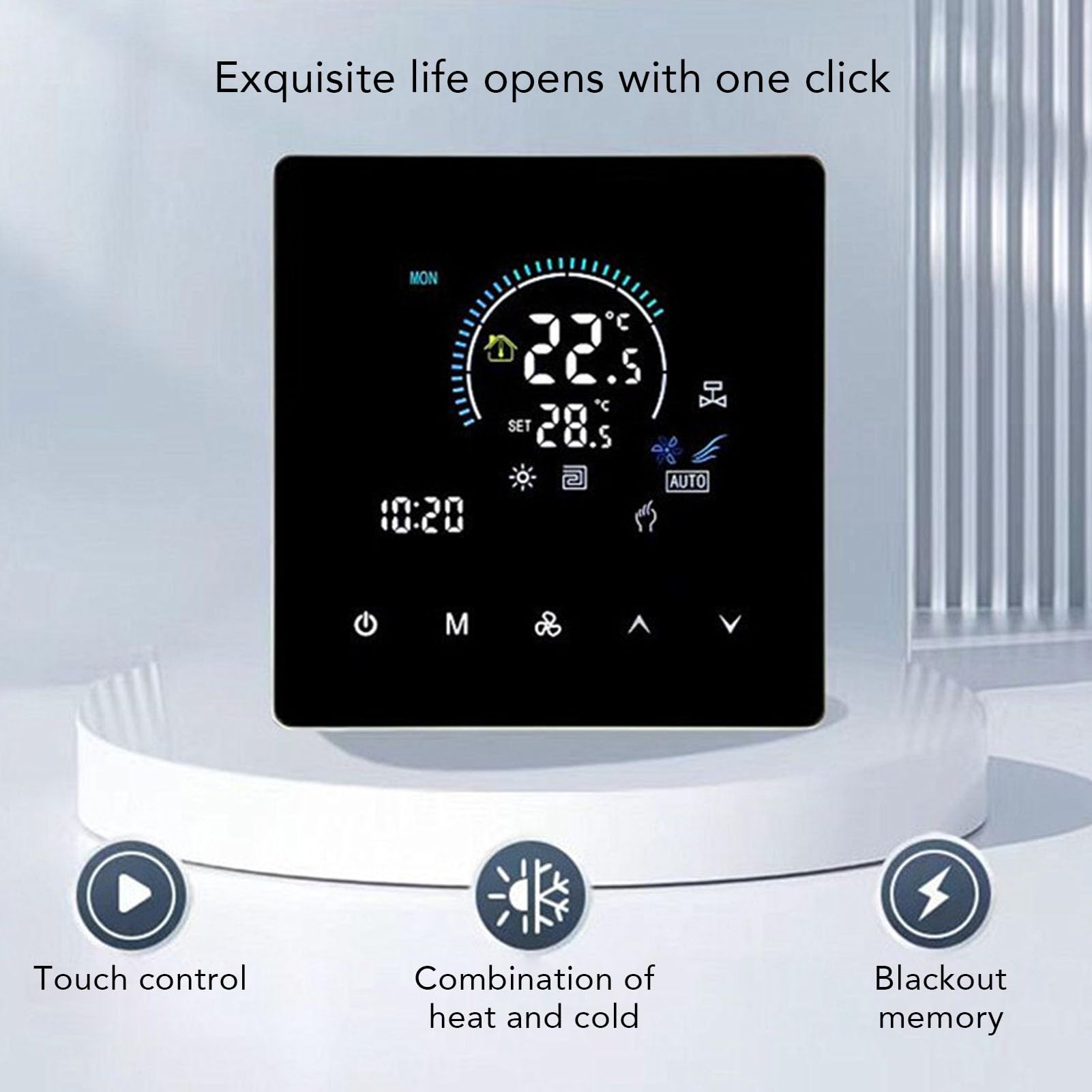 Programmierbarer Thermostat mit Touch-Tasten, Heizungsthermostat