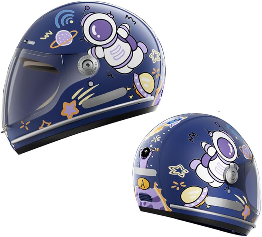 DOT Approved Kids Four Seasons Full Face Motorcycle Hel-Met Youth Motocross Offroad Children Wheeler Moped ATV Racing Go-Kart Cute Cartoon Dirt Bike for Boys Girls