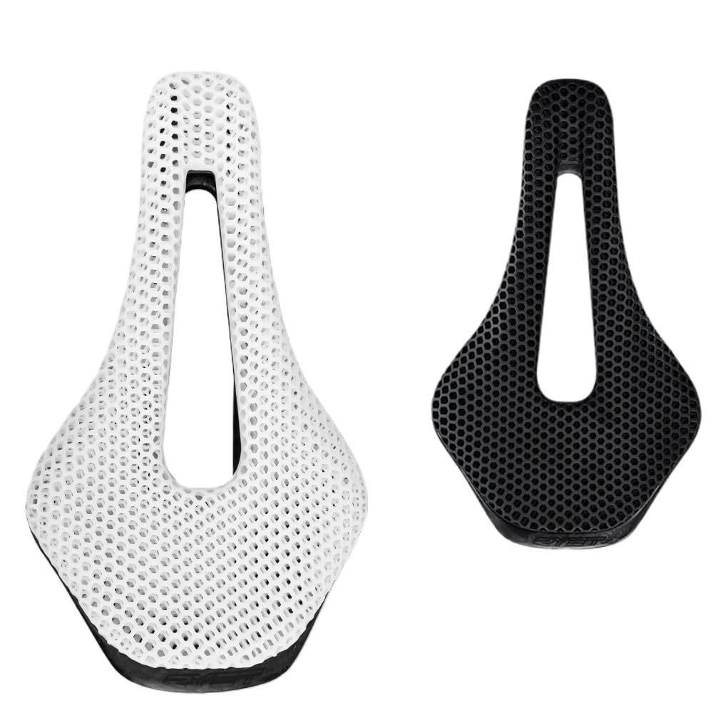 Selle Velo Route,Selle VTT Selle de vélo RYET imprimée en 3D, ultralégère, Creuse, Confortable et Respirante, Fibre Carbone, for VTT, Route Gravier