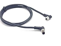 Vista 5 de M8 Profinet Cable impermeable 3 Pin de ángulo recto hembra enchufe macho Cable de moding con 1M PVC 26AWG Cable