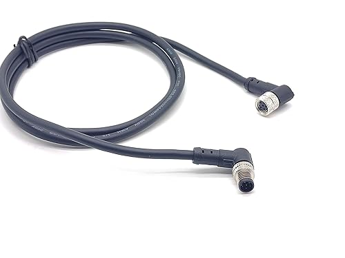 Vista 8 de Elecbee Conectores M8 de ángulo recto macho a hembra, cables hembra a macho M8 Conector (código A 4 pines 2M/6.6ft cable) Cable A Code 4 Pin