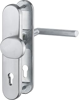 HOPPE Haustür Eingangstür Wechselgarnitur STOCKHOLM - Ö-Norm Entfernung 88mm, Edelstahl matt, Langschild Profilzylinder für Türstärke 67-72mm, ohne Kernziehschutz, Prüfung: RC2 nach EN 1906, 1 Stück Sicherheitsbeschlag