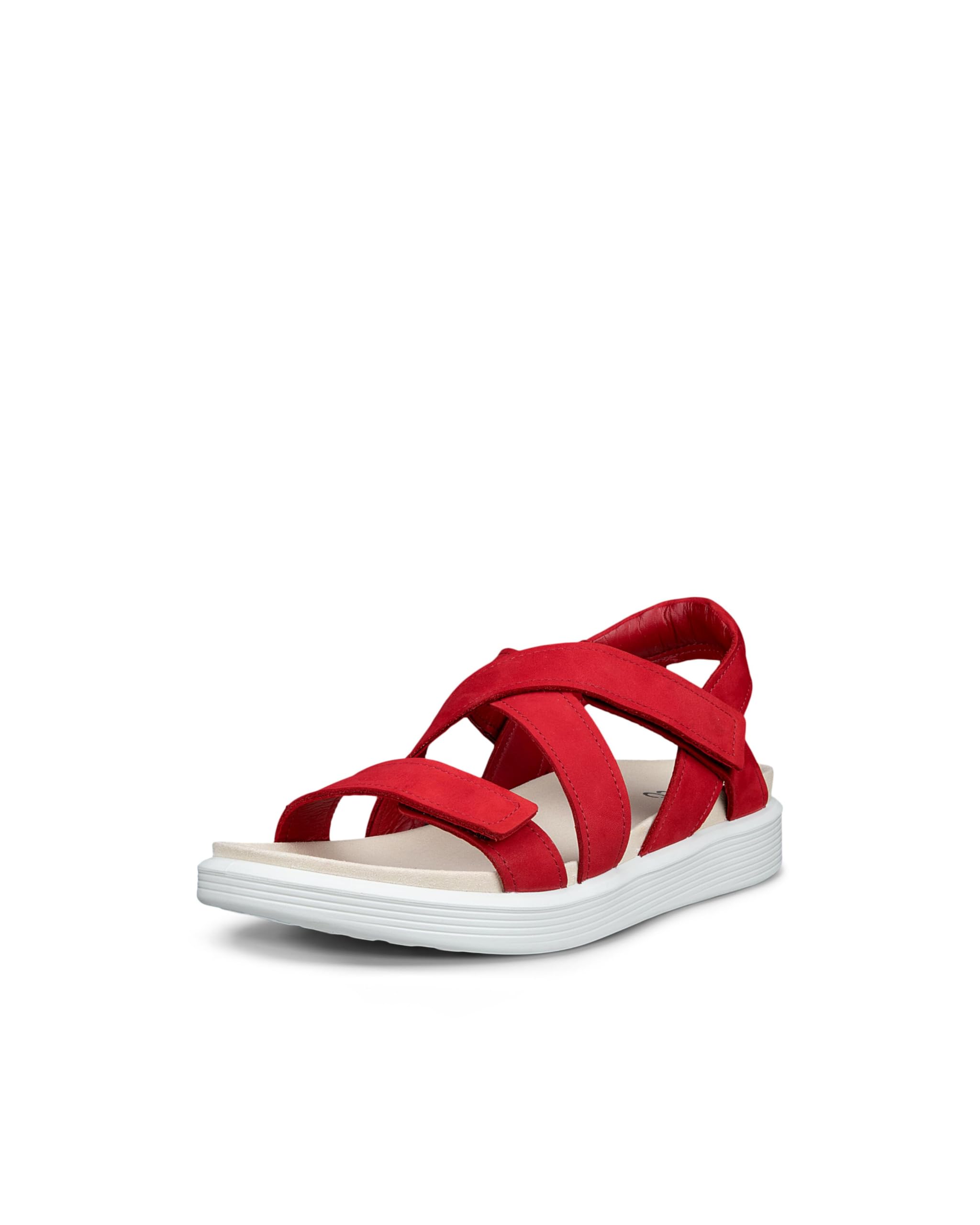 ECCO Women's SOFT SANDAL Cross Strap, Chili Red, 7.5