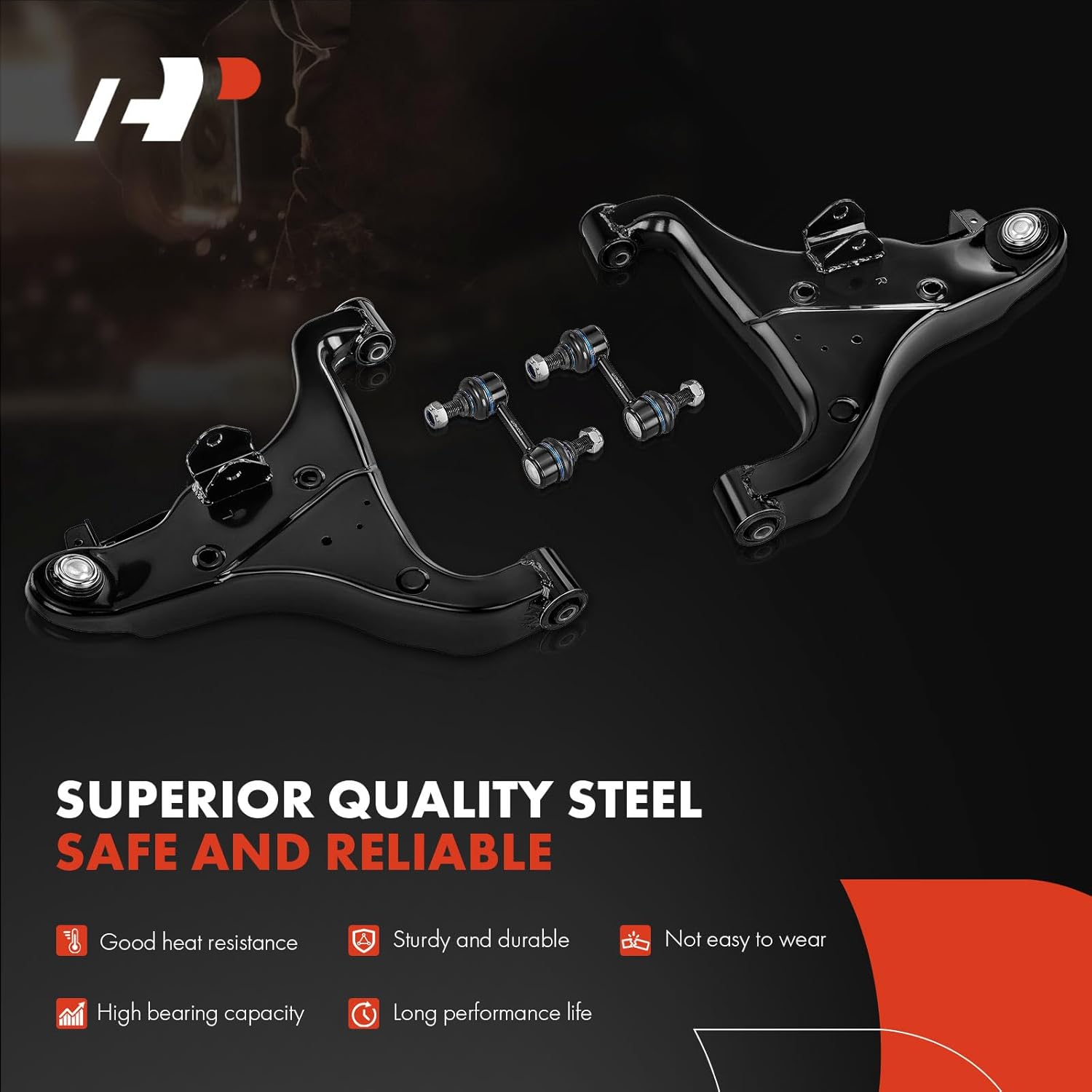 A-Premium Set of 10, Front Lower Control Arm, Sway Bar Link, Upper Ball Joint, Inner Outer Tie Rod End, Compatible with Nissan Pathfinder Armada 04, Titan 04-15, Armada 05-15, Infiniti QX56 04-10