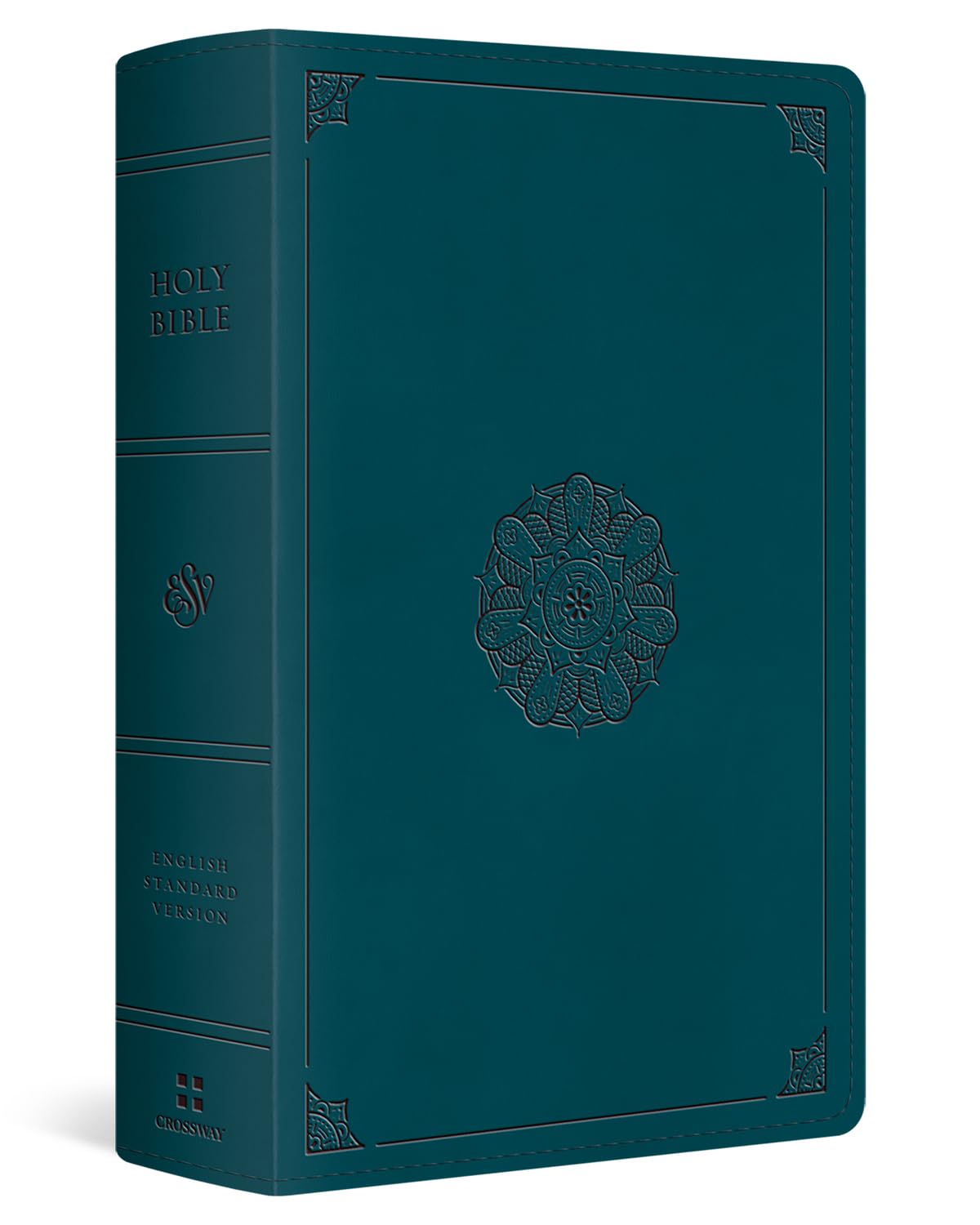 ESV Large Print Personal Size Bible, Red Letter (TruTone, Deep Teal, Emblem Design): Holy Bible, English Standard Version