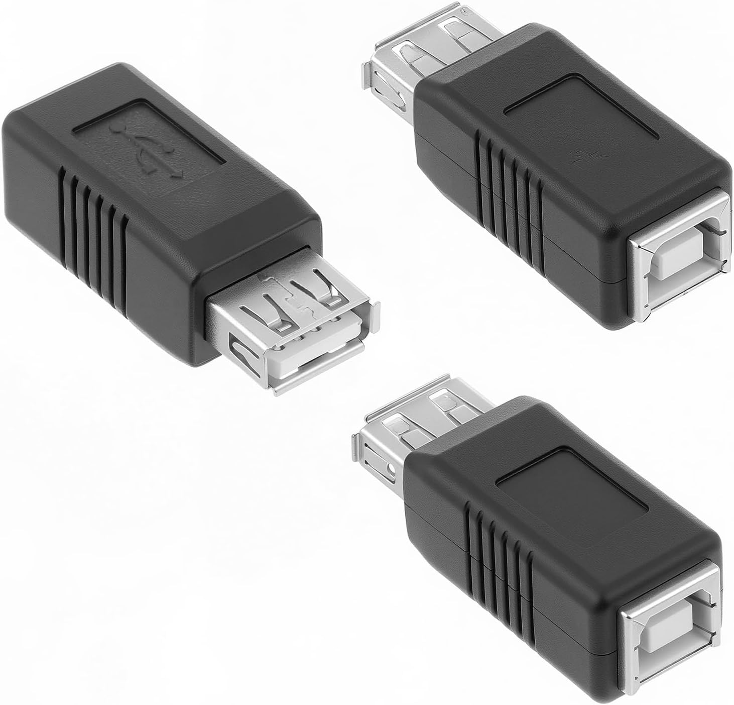 MX 3 Pack USB Plug Type A Female to Type B Female Adapter Connector Converter Compatible with Laptop Computer Hard Drive Printer Camera-picture-17