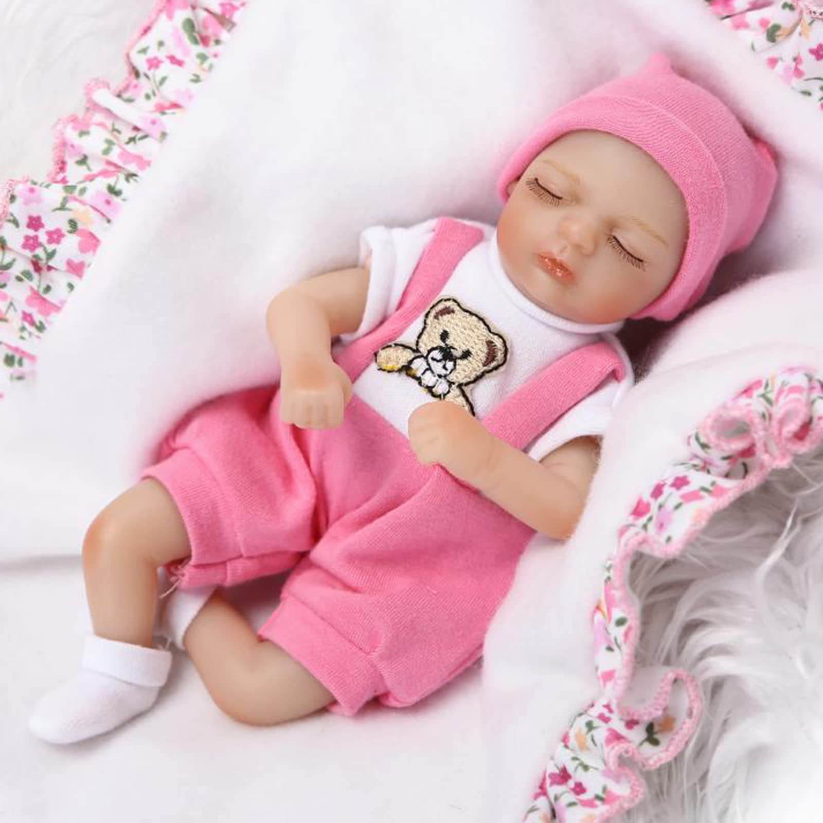 Mini reborn fille entièrement en silicone mou et flexible de 20cm
