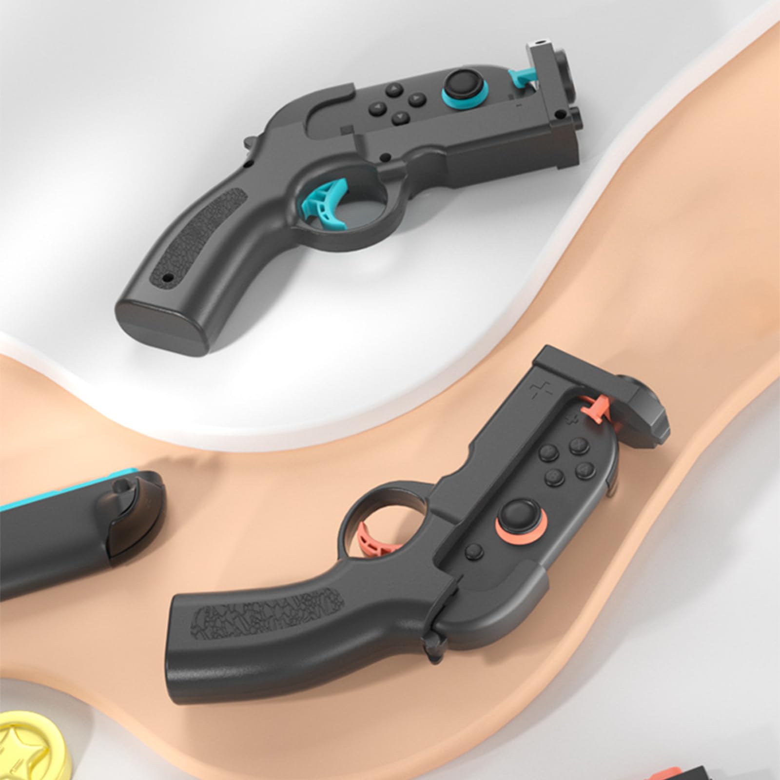 HTU Kit de disparo para Switch 2, empuñadura con forma de pistola y controladores