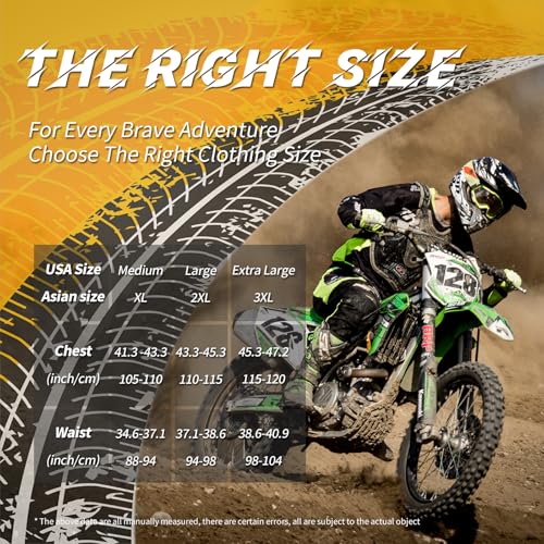 Gute Motorcycle Protective Jacket with Full Body Armor, Motocross Protective Jacket Armour, Sport Motocross MTB Racing & Off-Road Chest Protection Dirt Bike Gear for Men (3XL)