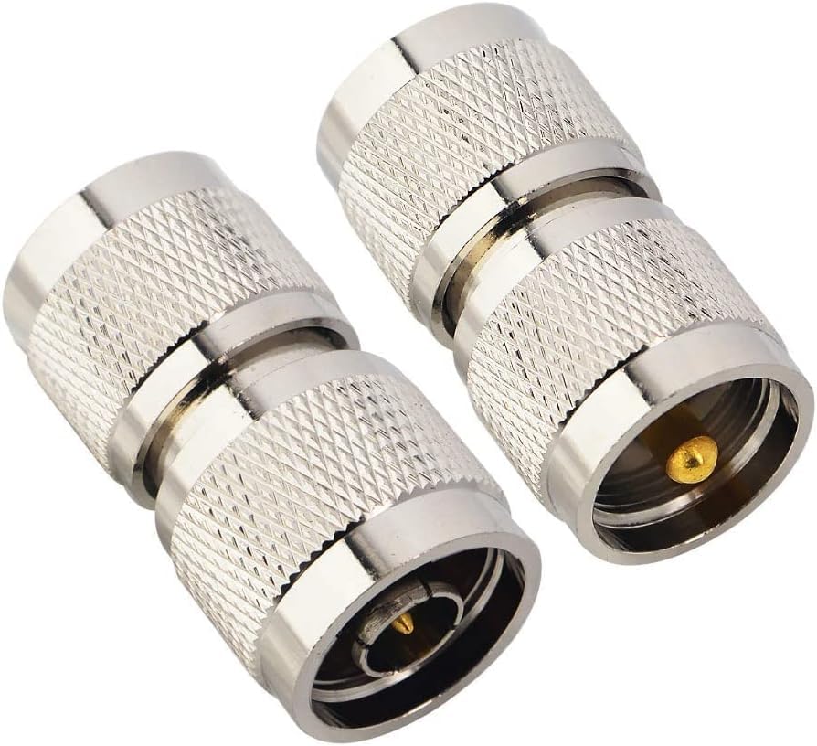 BOOBRIE 同軸コネクタ UHFオス- Nオス Mオスコネクタ N型 M型コネクタ MP NP アダプター PL259 UHFコネクタ 延長ケーブル 端子 WI-FIアンテナ/無線LAN/WiFiラジオ/無線機 2個セット