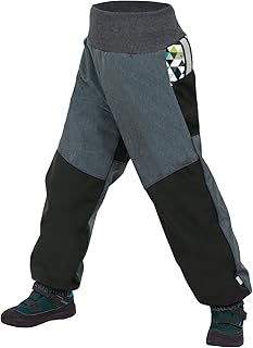 unuo Kindersoftshellschneehosen mit Fleece Hose Wasserabweisend Winddicht Atmungsaktiv Warm Funktionshose