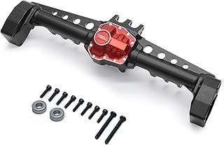 TREAL SCX10 III Rear Axle Portal Axles for Axial SCX10 3 JLU Gladiator Base Camp Upgrades(Black)