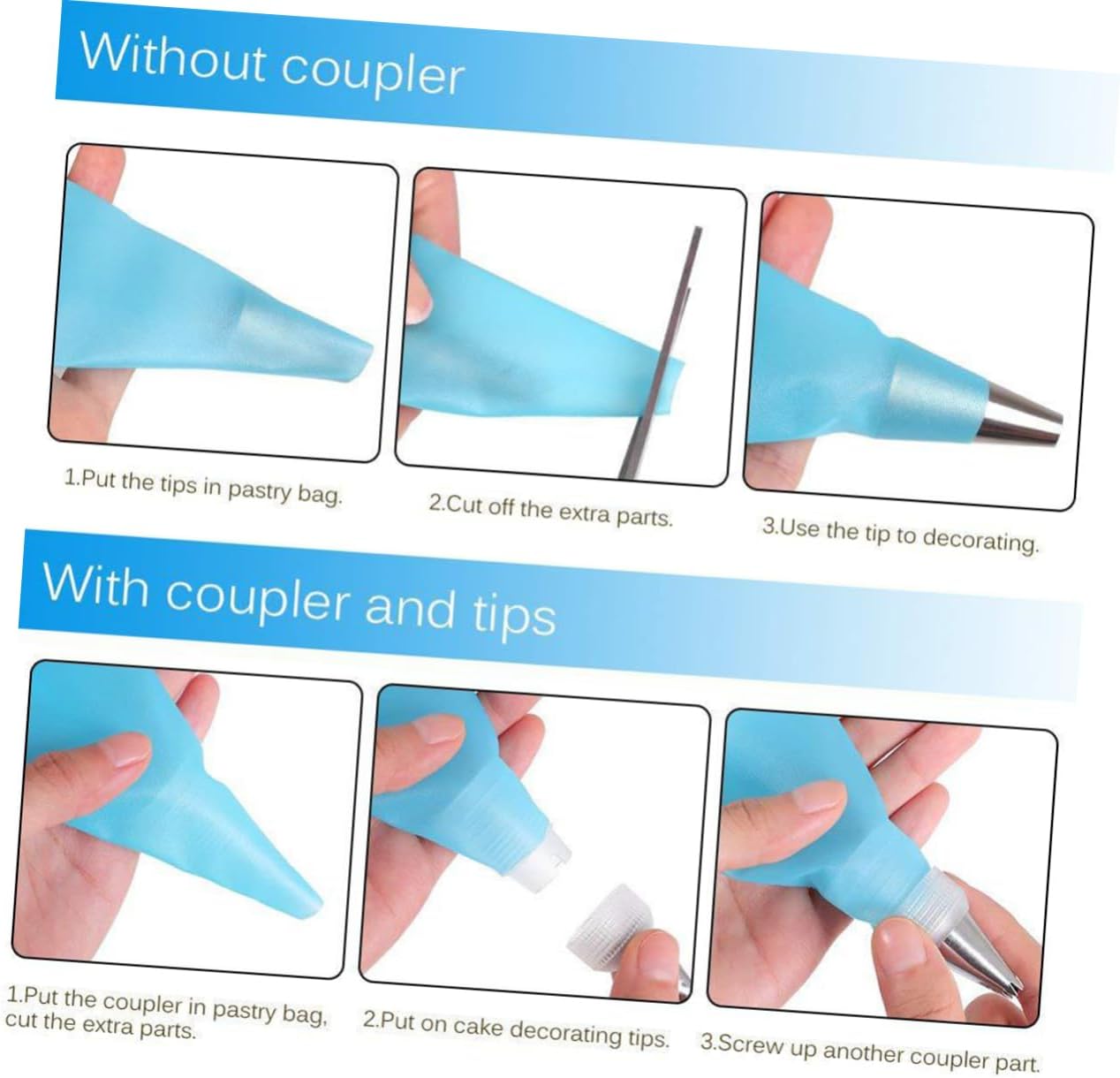 PRETYZOOM Complete Cake Decorating Tool Kit 28 Pcs Tpu Pastry Bag Set Reusable Disposable Piping Bags with Ties Tips