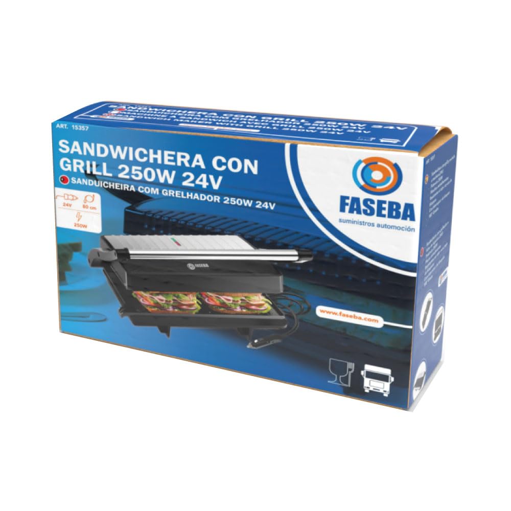 Grill sandwichera plancha for truck, FASEBA CON GRILL 250W 24V