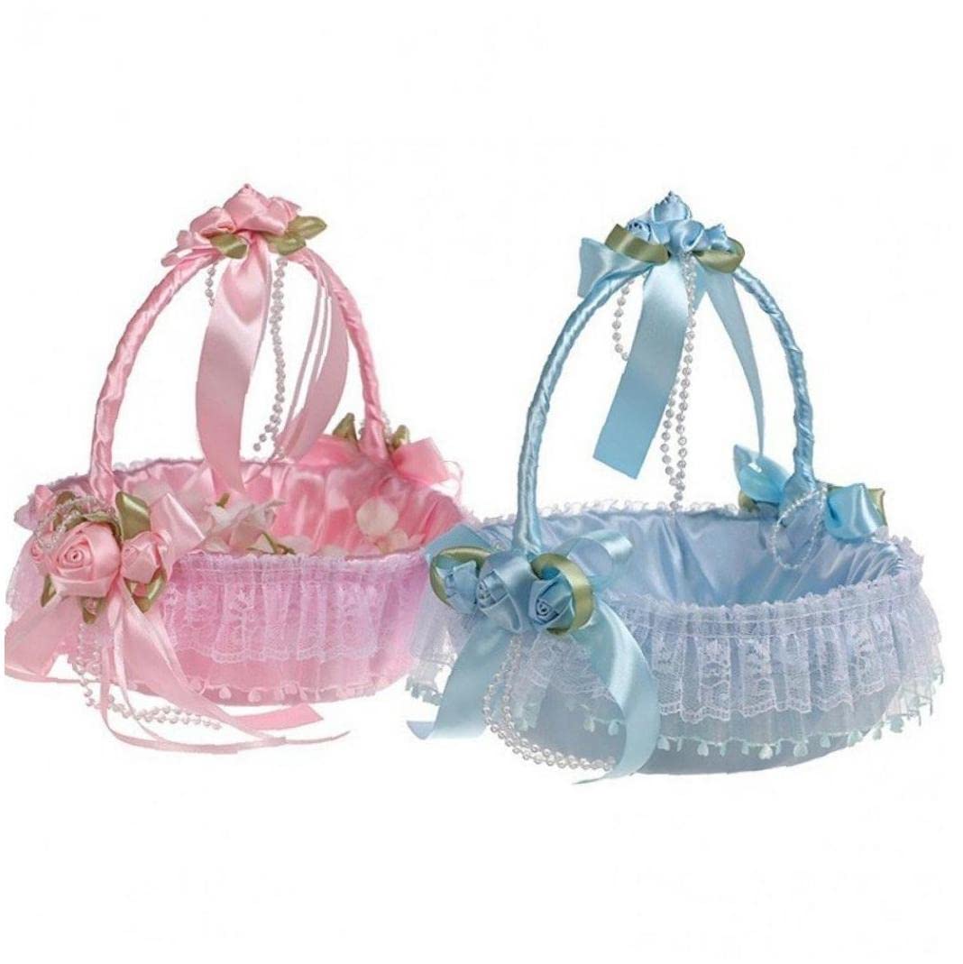 Panier de fleur mariage en dentelle chic pour une cérémonie romantique réussie