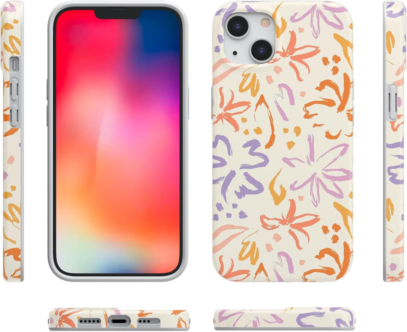 Casely iPhone 13 Case | Hibiscus Blooms | Hawaiian Floral | Compatible with MagSafe | Classic Ultra Slim Design