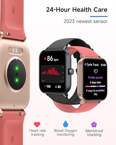 Miniatura 10 de TOOBUR Reloj inteligente para hombres y mujeres con Alexa integrado, IP68 impermeable para natación, 1.8 pulgadas, reloj de seguimiento de actividad