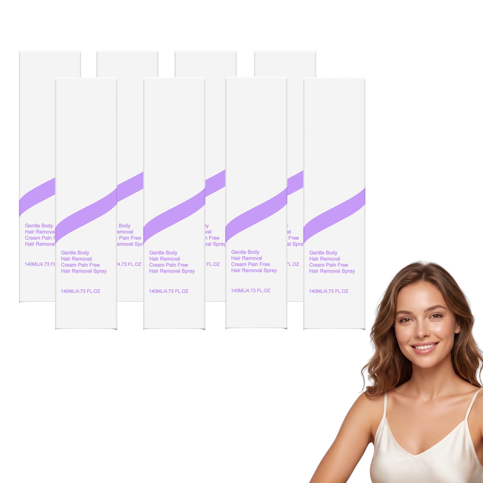 Spray depilatorio delicato per donne e uomini, Smooth Hair Remov – Spray mousse depilatorio confortevole, formula migliorata per – Cera crema depil per la cura quotidiana della pelle (8 bottiglie)