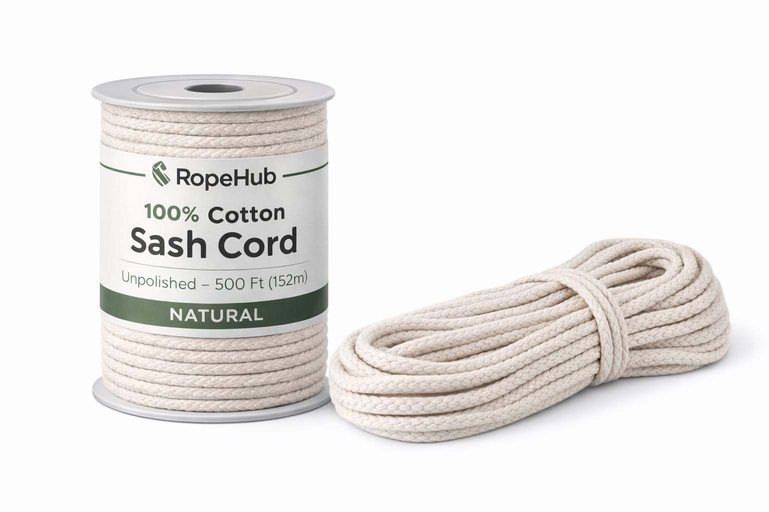 Cordon en coton blanc robuste SGT KNOTS 100ft haute résistance pour poulie et théâtre