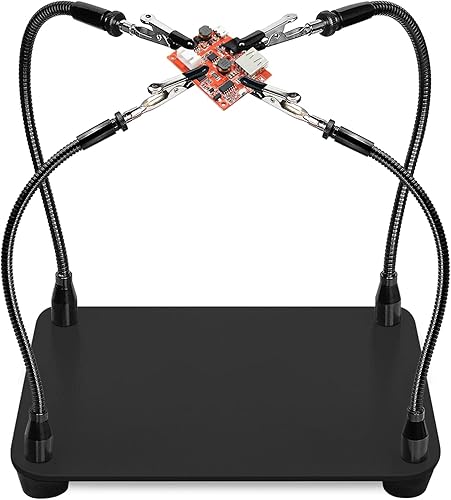 Estación de soldadura de manos de ayuda, herramienta de soldadura de tercera mano, 4 brazos flexibles, manos de ayuda para reparación electrónica,