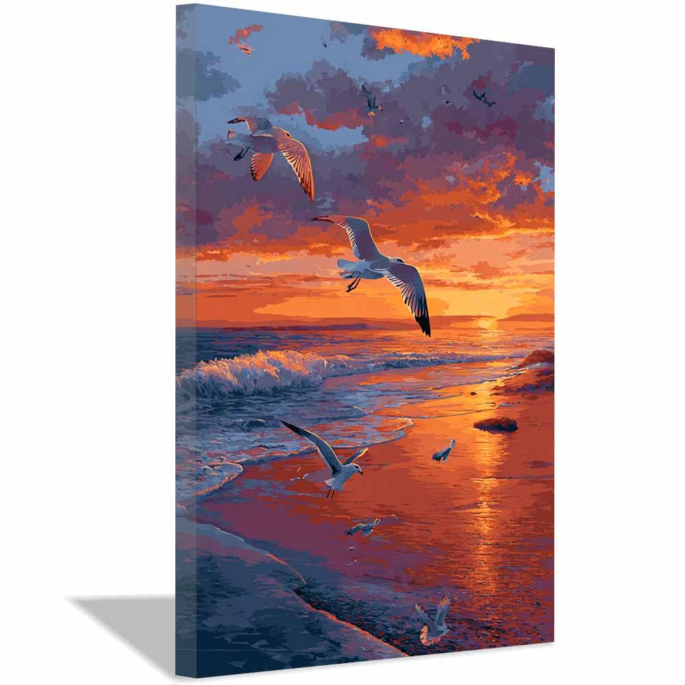 Impression sur toile paysage de plage décoration murale studio - 7