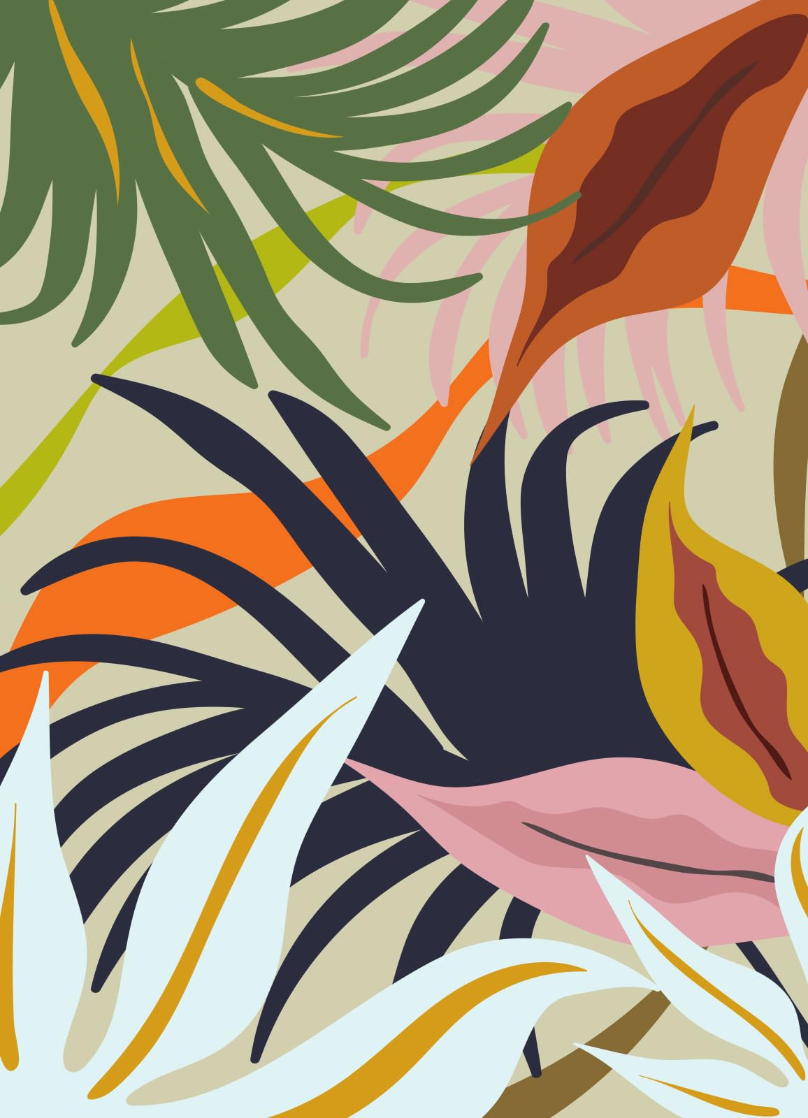 Papier peint panoramique Tropical Lumalea XXL déco salon