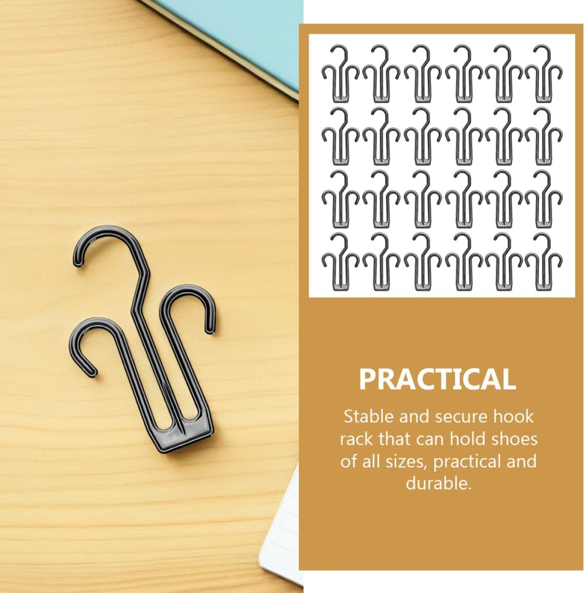 24pcs Plastic Shoe Drying Hooks for Hanging Shoe Organizer