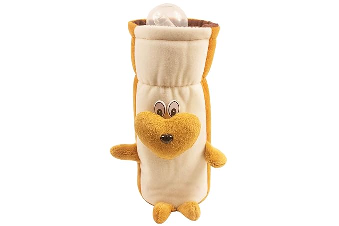 Ole Baby Love Dog Soft Cute Plush Milk Feeding Bottle Cover Dimension 17x10x6 cm it can Hold Upto 240 ml Feeding Bottle.