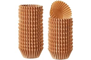 Comfy Package, [500Pcs] Mini Kraft Cupcake Liners, Food Grade & Grease-Proof, Baking Cups