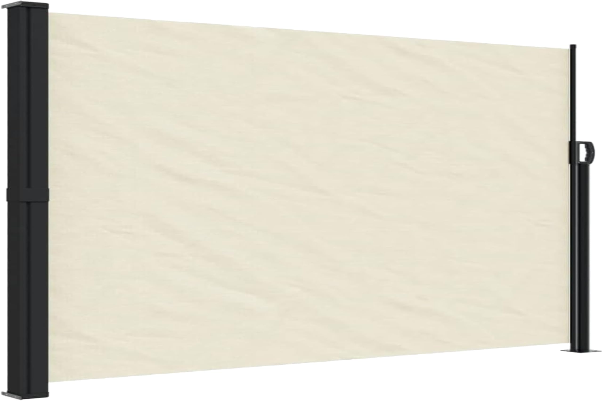 Tenda Laterale Avvolgibile da Terra L300xH180cm in Poliestere 180 g/m² con Struttura in Acciaio Verniciato