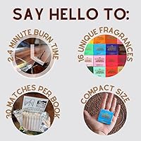 Vista 5 de 10 Pack Incense Matches: Variety Pack - Eliminates Bathroom Odors While A Adding Pleasant Aroma - 30 Light per Matchbook, 300 Lights per Purchase