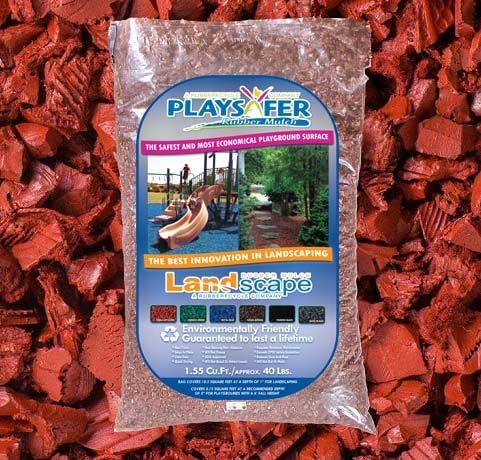 Red Rubber Mulch 77 Cu. Ft. - 2000 Lbs. Pallet - 50 Bags