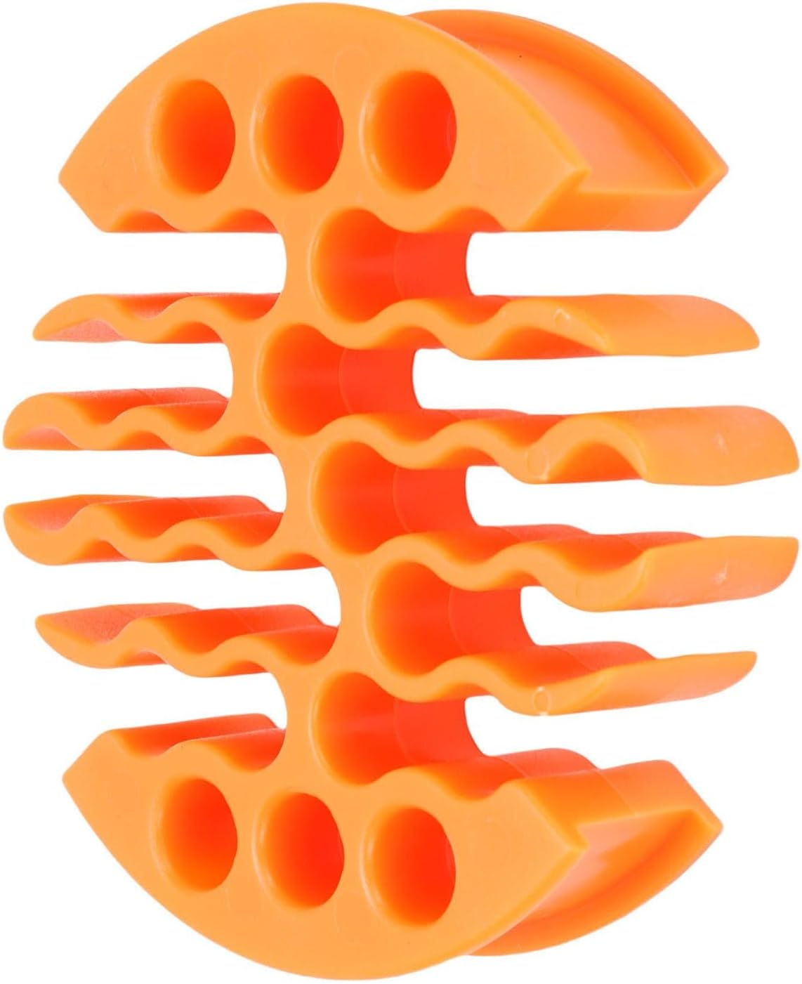 Wire Comb Cable Management Tool with 30 Holes for Network Cords, Low Friction Design, Die Cut Holes, Sturdy PC Material for Easy Cable Pulls and Longevity