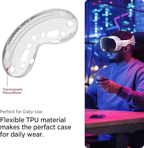 Miniatura 7 de Miimall Compatible for Apple Vision Pro Case Clear, Complete Lens Protection Anti-Scratch&Shockproof TPU Silicone Protective Cover Case for Vision