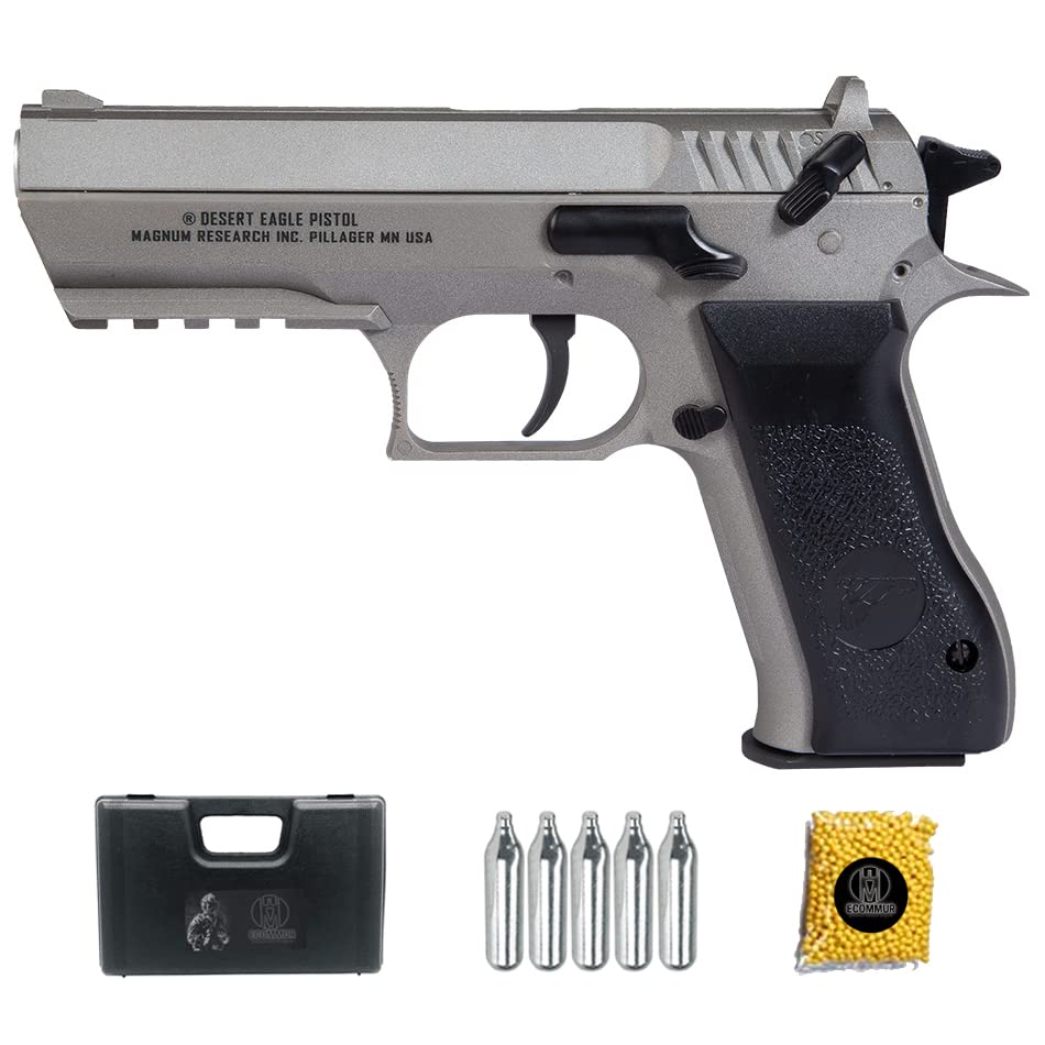 Pistola de Airsoft CG Desert Eagle Baby CO2 (6mm) | Arma semiautomática Full Metal + maletín + CO2 + Bolas