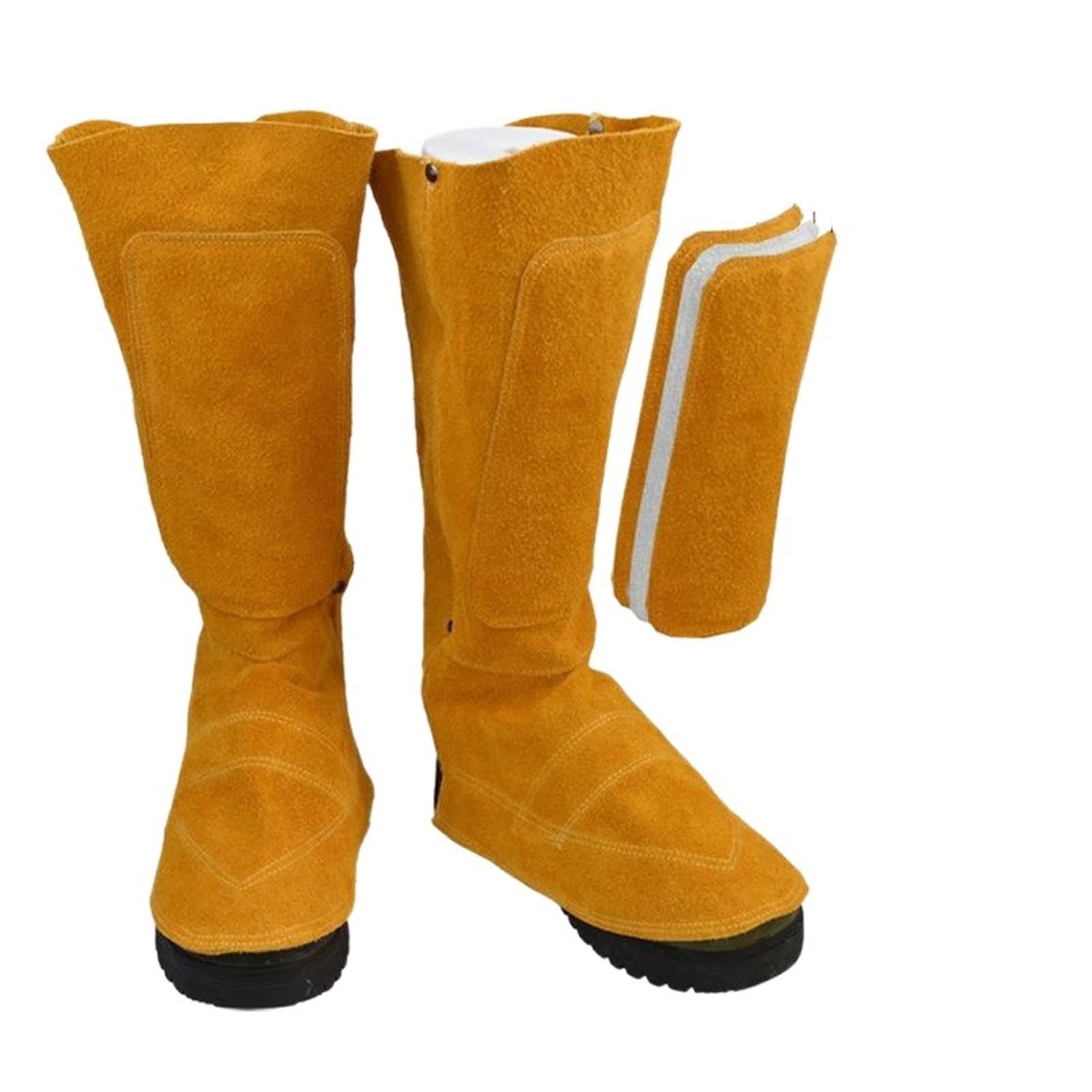 Mandil soldador, Capas de soldadura de seguridad Boot de soldadura zapatos de cuero botas de cuero soldadura protección contra incendios soldador de pie cubierta de pie