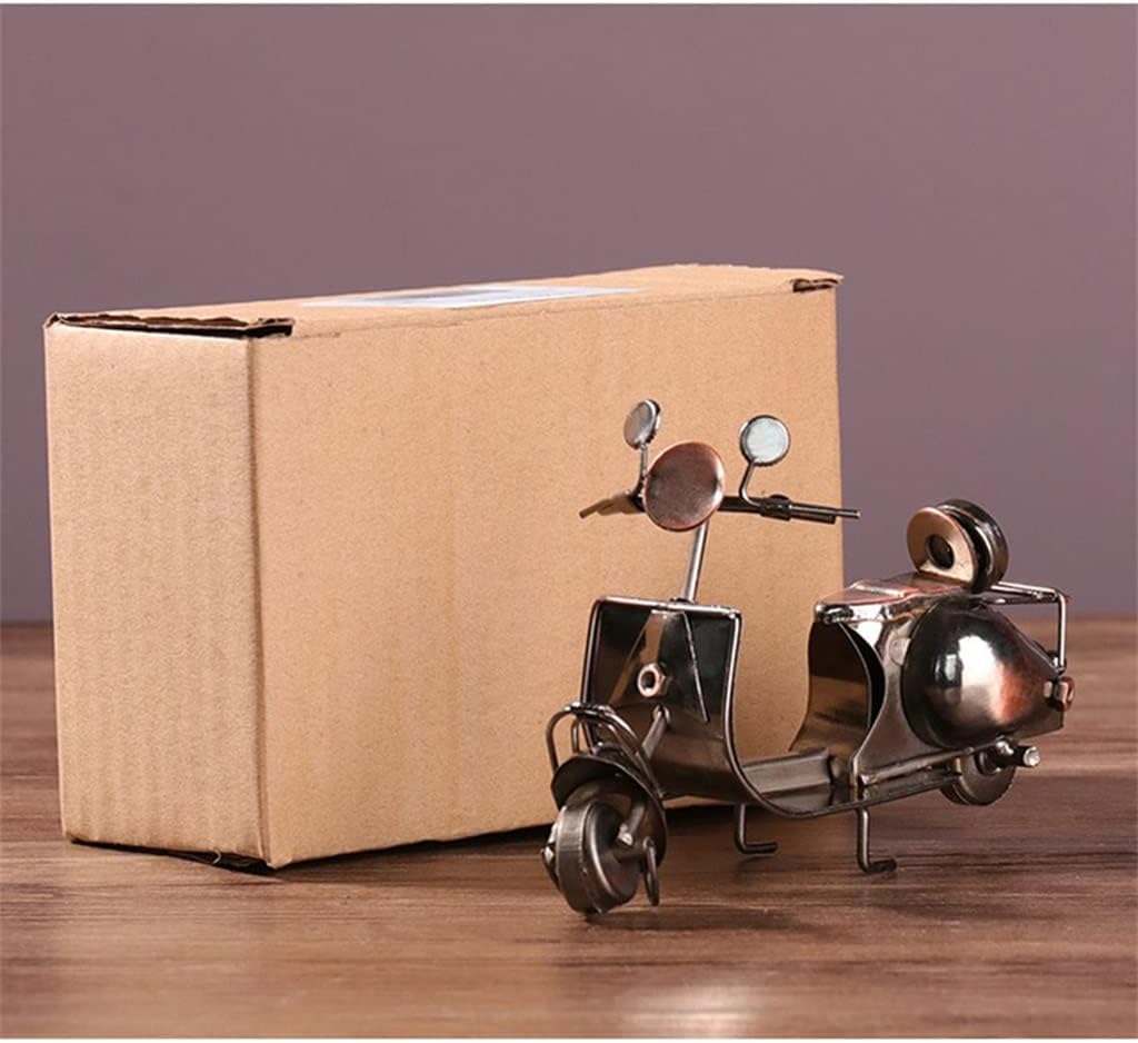 Iron Motorcycle Model Ornaments Retro Motor Figurine Iron Decoration Motorbike Home Decor