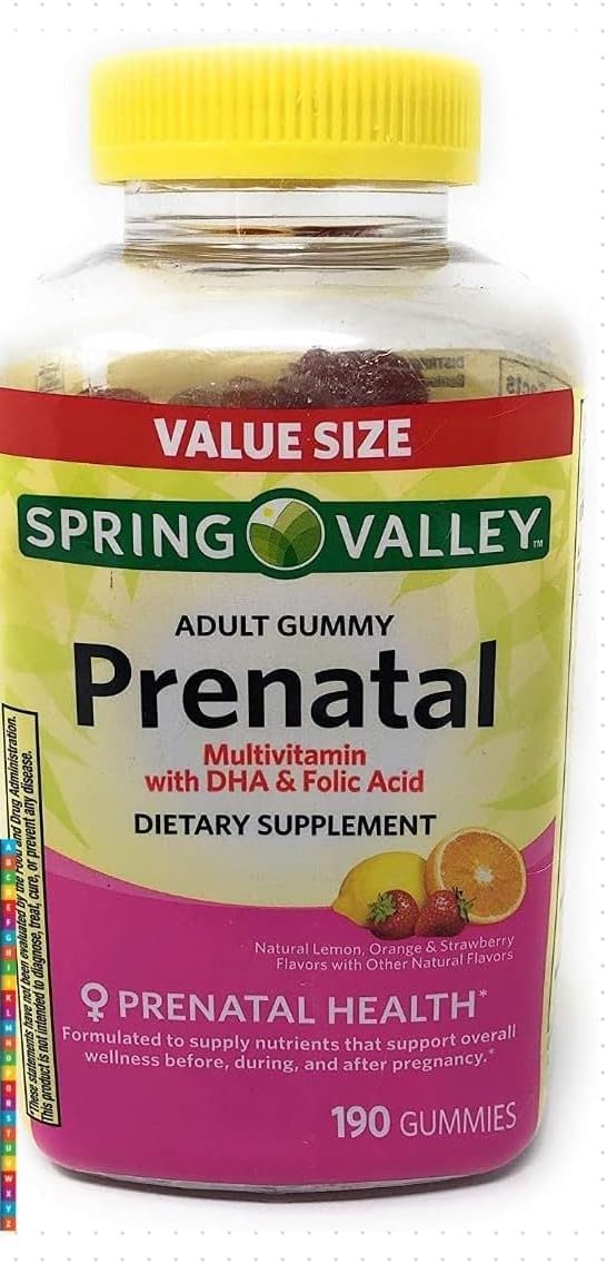 SV Adult Prenatal Health Multivitamin DHA & Folic Acid, Fruit, 190 Gummies