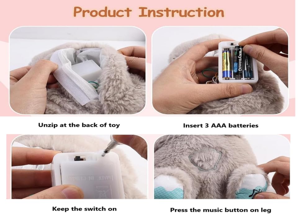 Image of SCOOBA Musical Breathing Teddy Bear Tummy up Down Simulation Light Glow in Tummy Assorted Color (Breathing Teddy)