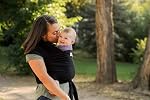 Sleepy Wrap Bébé Wrap Transporteur Sling pour les nouveaux-nés - Porte Bebe porte-enfant pour nouveau-né jusqu'à 35 Lbs - Mains Free Stretchy Ergo Sling (Noir)