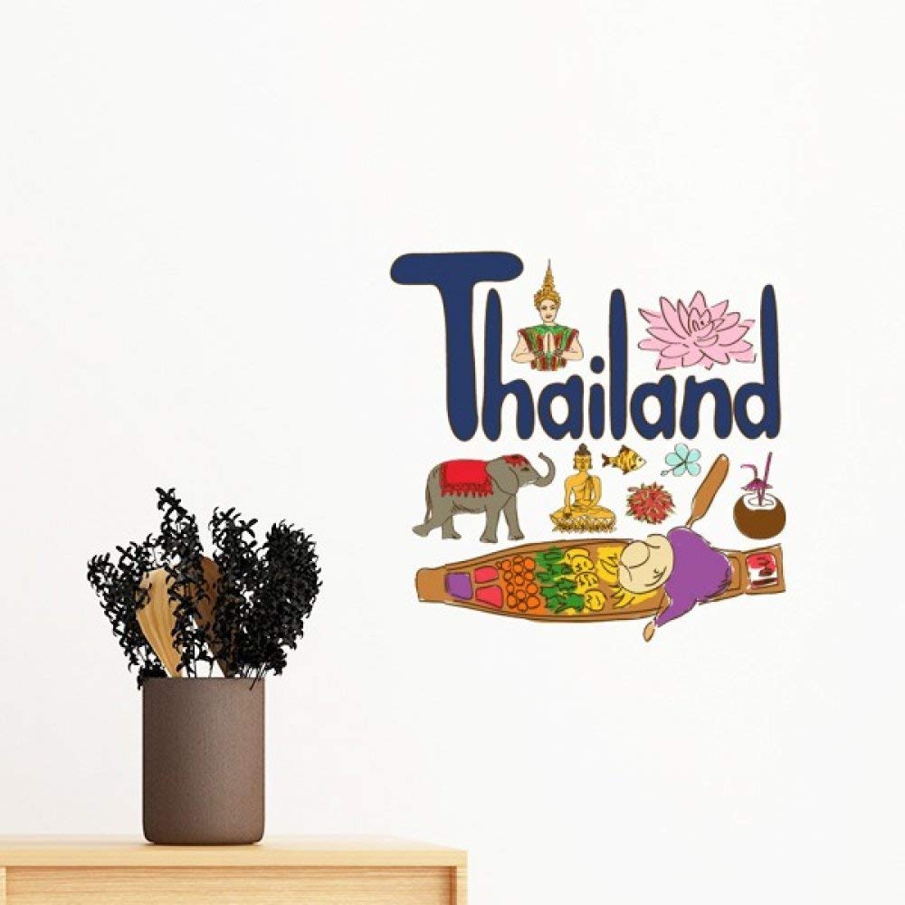 Sticker Mural Thaïlande Amovible en Vinyle - Grand Format Déco 100cm