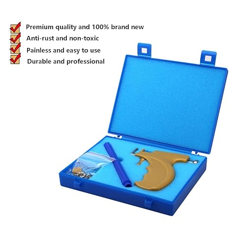 Miniatura 7 de Kit profesional de pistola de perforación de oreja con 6 pares de aretes de plata de ley S925 (chapado en oro amarillo de 18 quilates) + 10 pares de