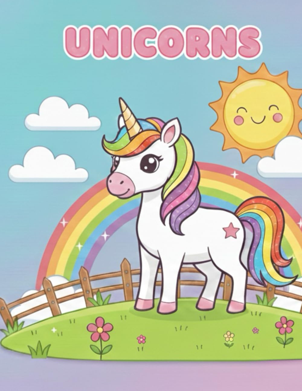 Unicorns Coloring Book: (20+ Unicorn Coloring Pages) (Kids Coloring Books)