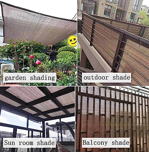 Filet d'ombrage rectangulaire 3x6m marron 90% anti-UV pour terrasse - 3