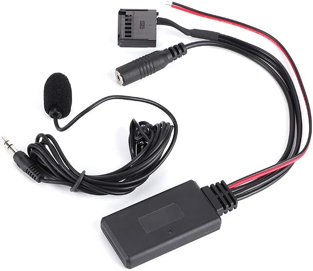 Ever Car Bluetooth o Adapter w/Microphone Handsfree Calling, ABS Bluetooth o Aadapter Fit for Focus 6000CD Blackterisass